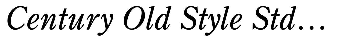 Century Old Style Std Italic